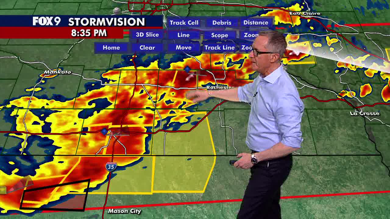Live weather updates: Confirmed tornado near Hwy 169, large hail in southern Minnesota