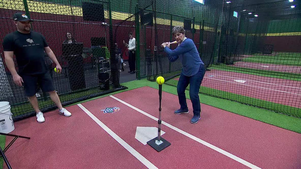Seniors with Alzheimer's find laughter at batting cage