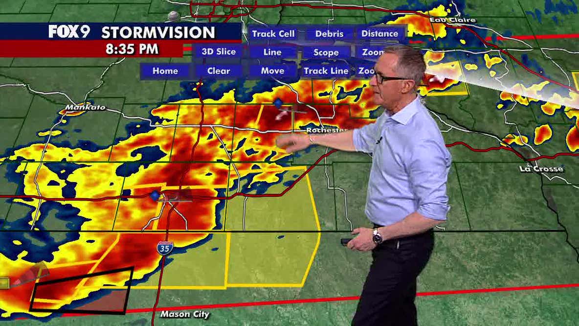 Live weather updates: Confirmed tornado near Hwy 169, large hail in southern Minnesota