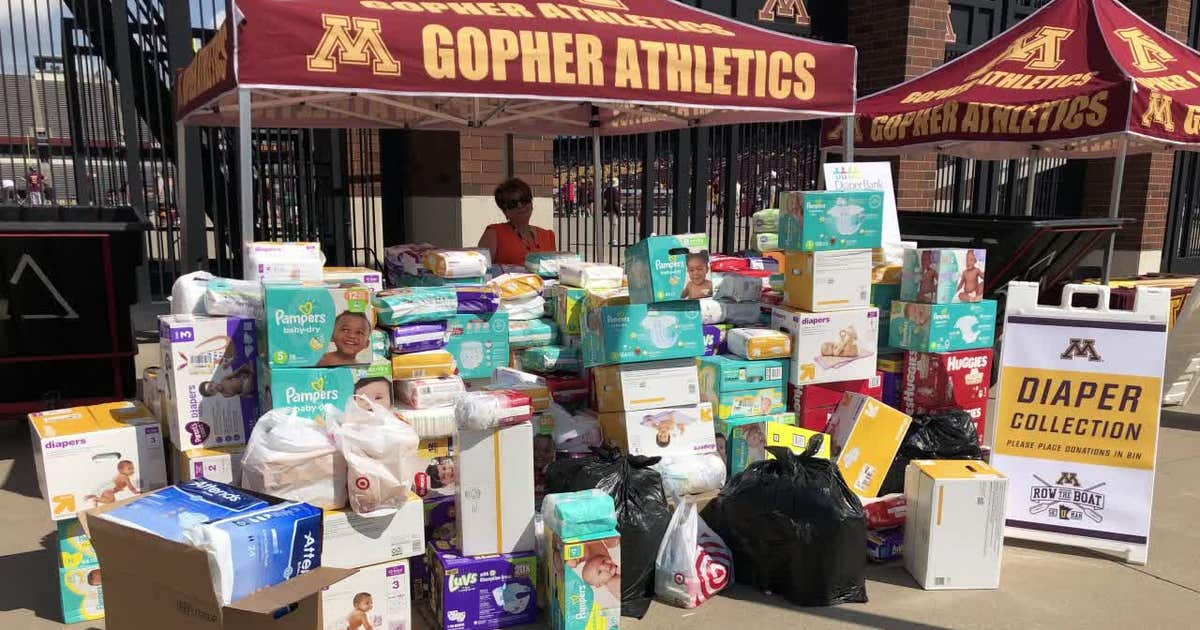 Special Delivery: Gophers celebrate decade-long partnership with Diaper Bank of Minnesota