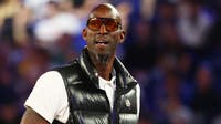 Kevin Garnett attending Wolves game on April 12