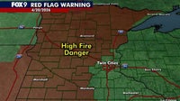 Red flag warning issued for 66 Minnesota counties due to wildfire risk