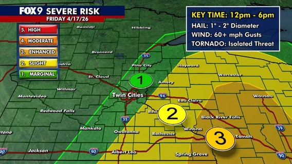 Minnesota weather: Scattered rumbles and tumbling temperatures Friday