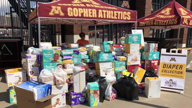 Special Delivery: Gophers celebrate decade-long partnership with Diaper Bank of Minnesota