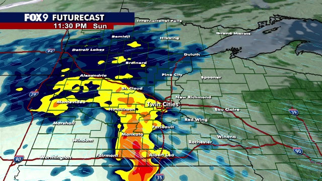 Minnesota weather: Few showers Sunday, rain returns Sunday night and Monday