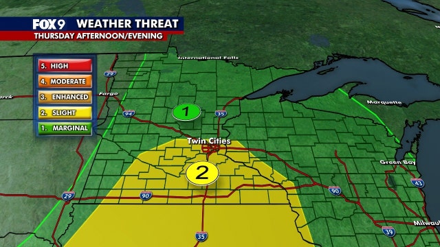 Minnesota weather: Rain and storms possible late Thursday