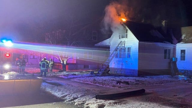 Child playing with lighter, aerosol can ignites Mountain Iron home