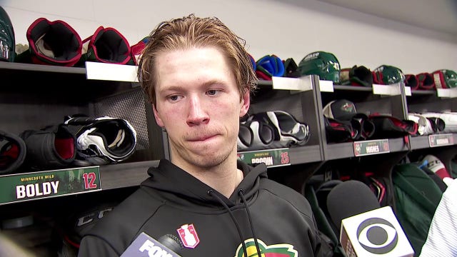 Wild's Matt Boldy not happy about Jamie Benn hit that forced him to leave Game 3