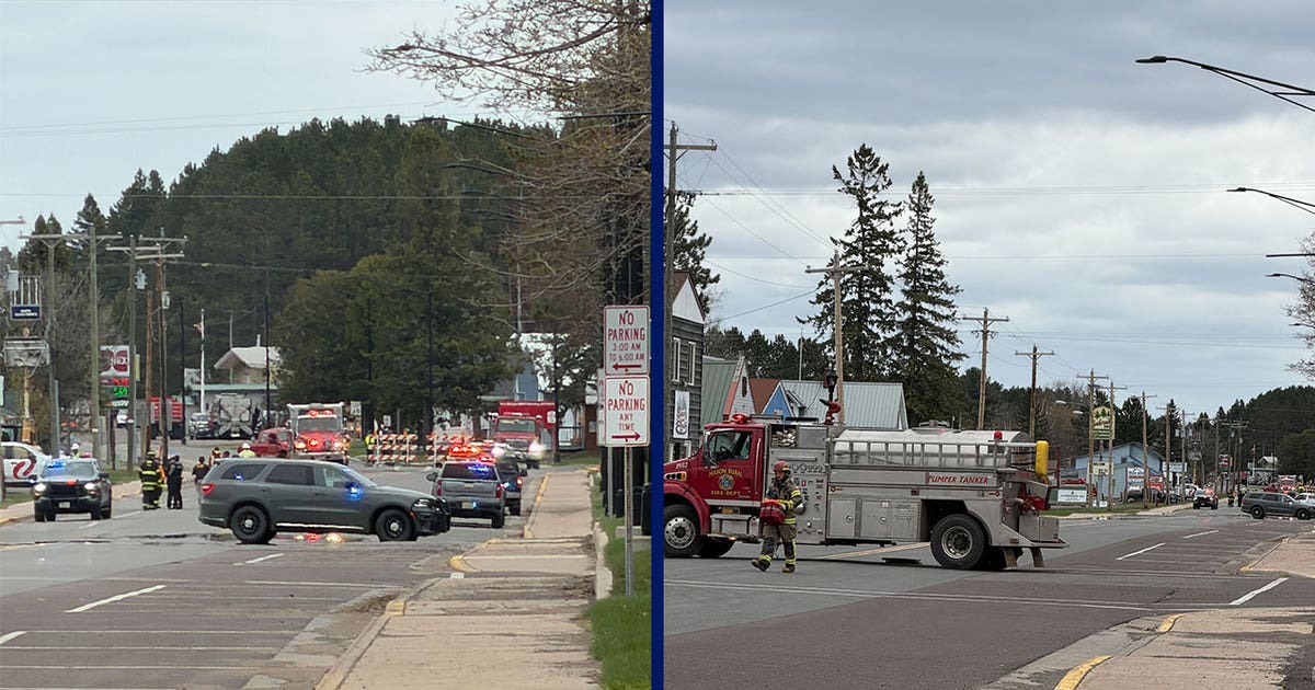 Wisconsin town briefly evacuated, Hwy 2 closed after natural gas line break