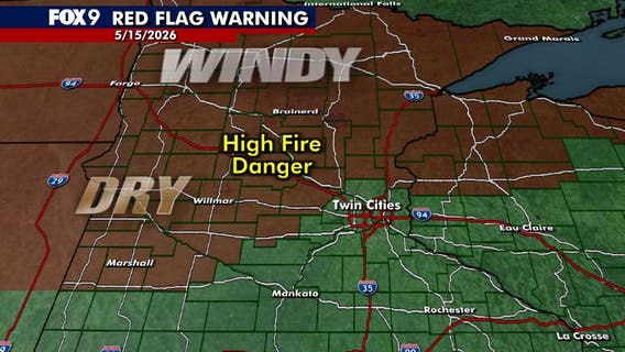 Red flag warning issued for 54 Minnesota counties due to wildfire risk