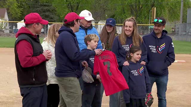 Fletcher Merkel honored: Richfield baseball retires jersey of Annunciation shooting victim