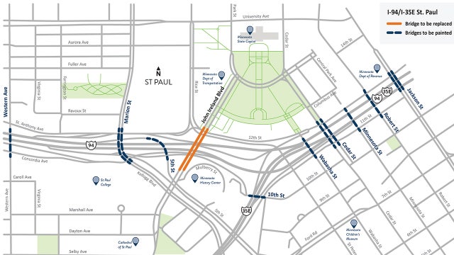 I-94 closure: Minneapolis to St. Paul shut down May 15-18 for bridge work