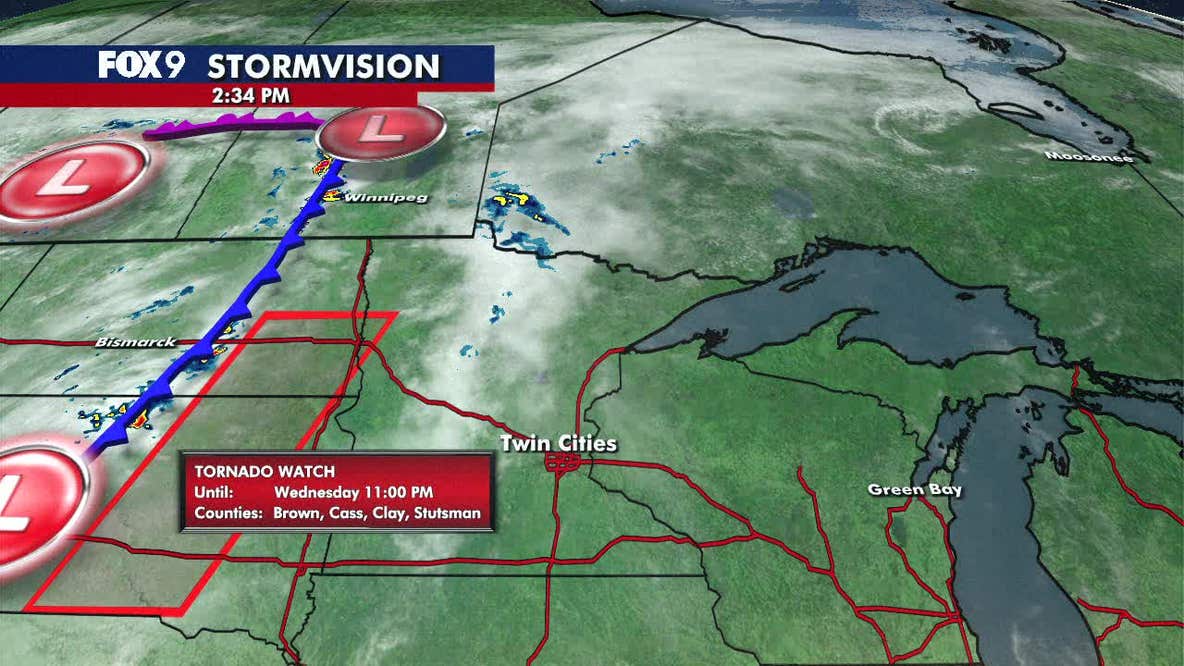 Minnesota weather: Tornado watch in far western MN