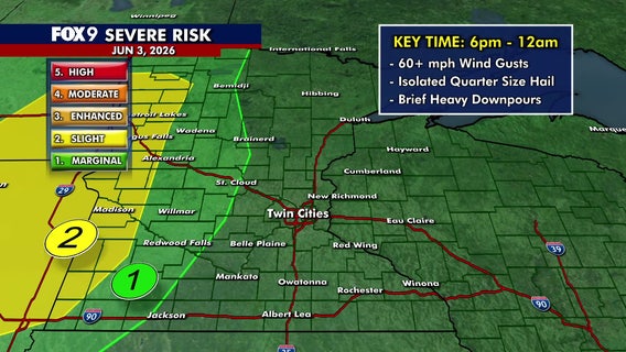 MN weather: Potential for storms in western MN