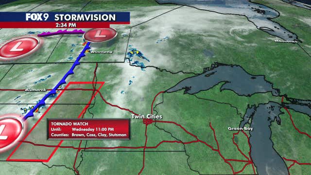 Minnesota weather: Tornado watch in far western MN