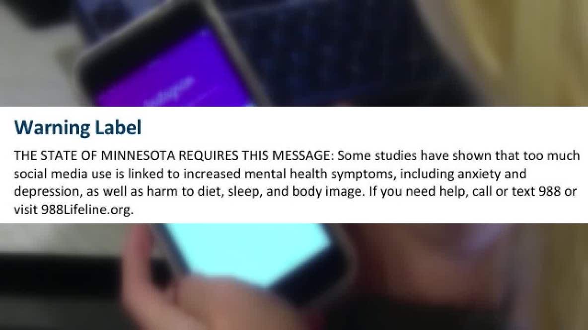 Minnesota social media warning label law blocked: Big tech sues to stop enforcement