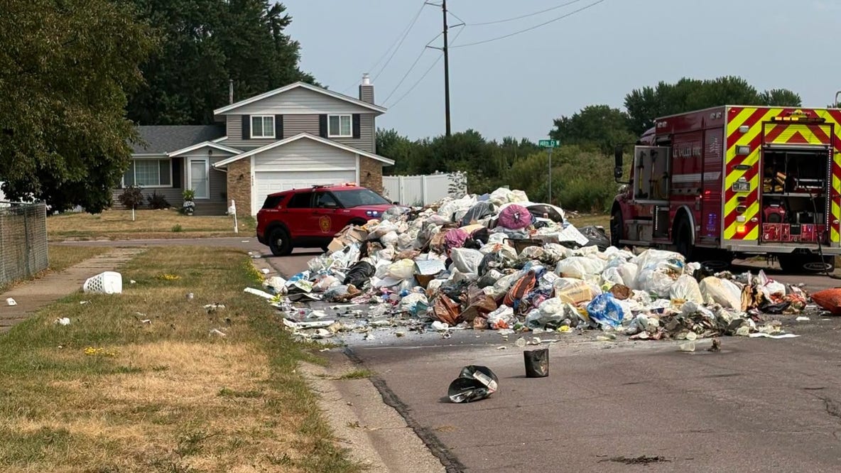 Apple Valley garbage fire: Driver dumps burning load in street to save truck