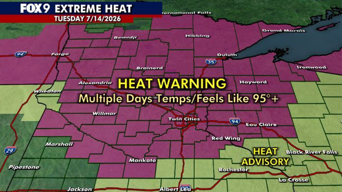 Minnesota weather: Heat wave continues Tuesday with sunshine and 90s
