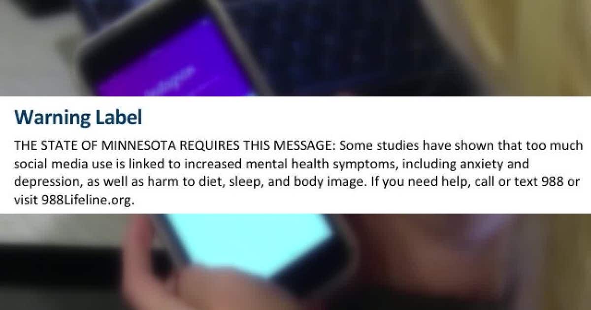 Minnesota social media warning label law blocked: Big tech sues to stop enforcement
