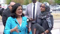 Ilhan Omar and Rep. Jayapal conduct oversight at Whipple Federal Building