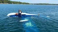 Pelican Lake plane flip: Aircraft overturns on landing, all aboard walk away