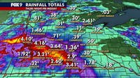 Minnesota weather: Rainfall totals across the state so far on Friday