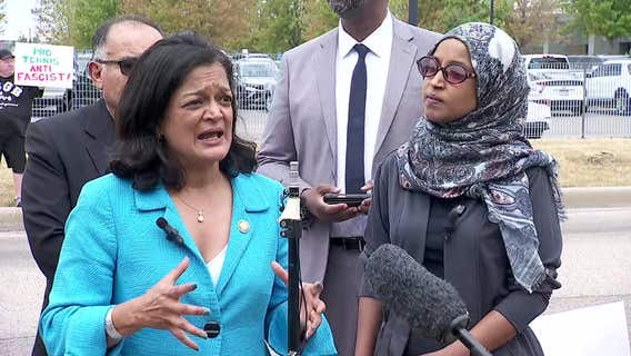Ilhan Omar and Rep. Jayapal conduct oversight at Whipple Federal Building