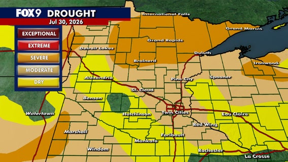 Over 95% of Minnesota now in some level of drought