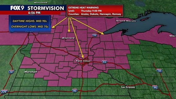 Minnesota weather: How hot it got Monday during an Extreme Heat Warning