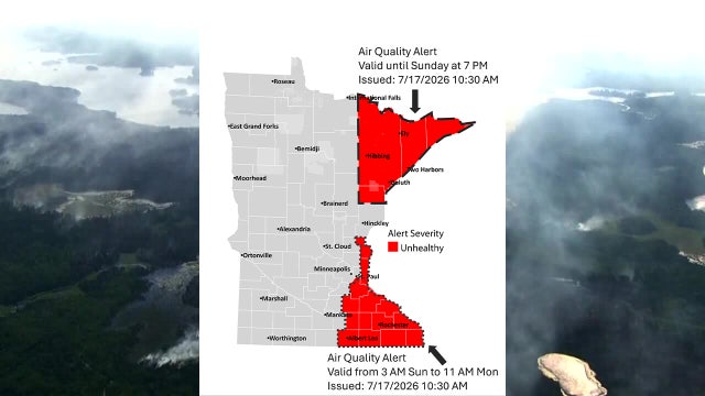 Minnesota air quality alert: Wildfire smoke triggers unhealthy conditions July 18–20