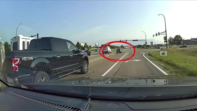Champlin PD issues warning after e-moto involved in close call on highway