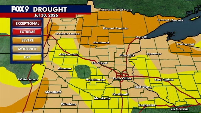 Over 95% of Minnesota now in some level of drought