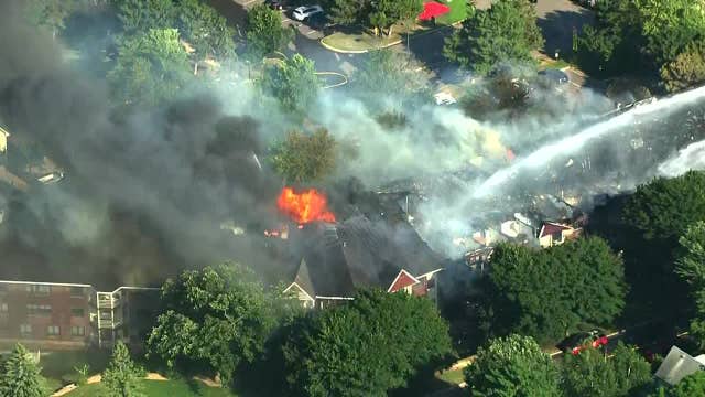Large fire at Helix Apartments in St. Louis Park leaves several residents displaced