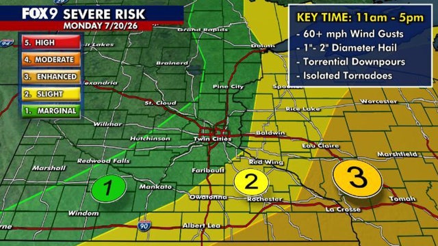 Minnesota weather: Storms exit early before hot sunshine returns Monday