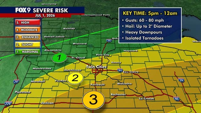 Minnesota weather: Two rounds of scattered storms possible Wednesday