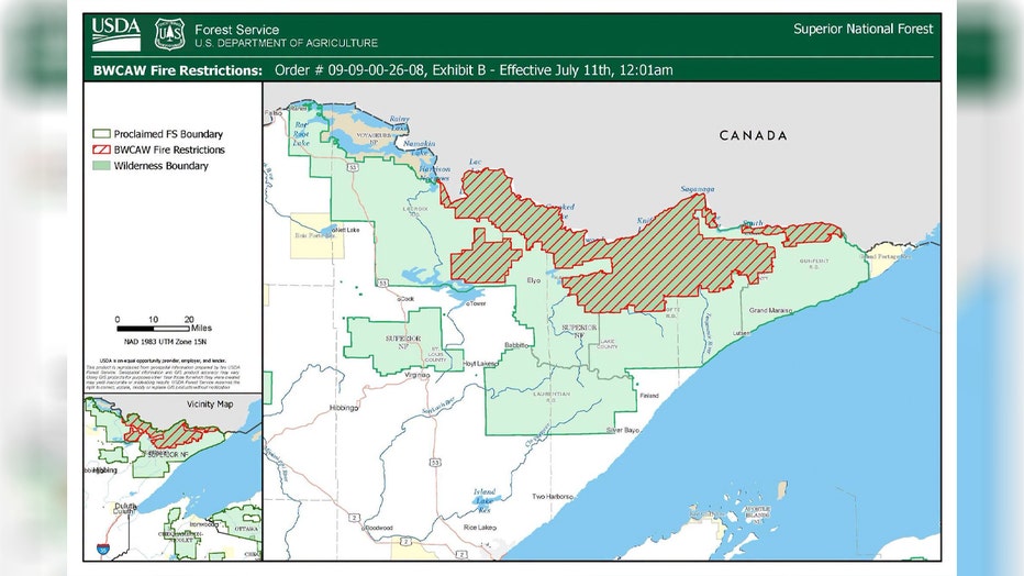 Multiple active wildfires burning in Superior National Forest