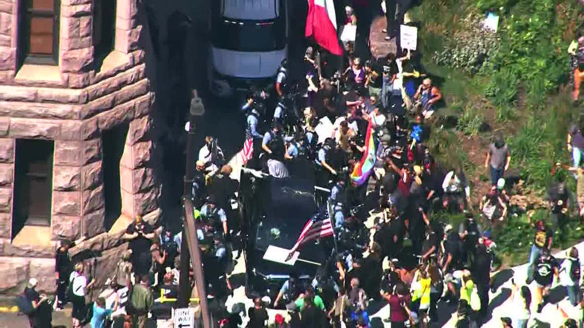 Far-right activist Jake Lang arrested for riot after protest in Minneapolis