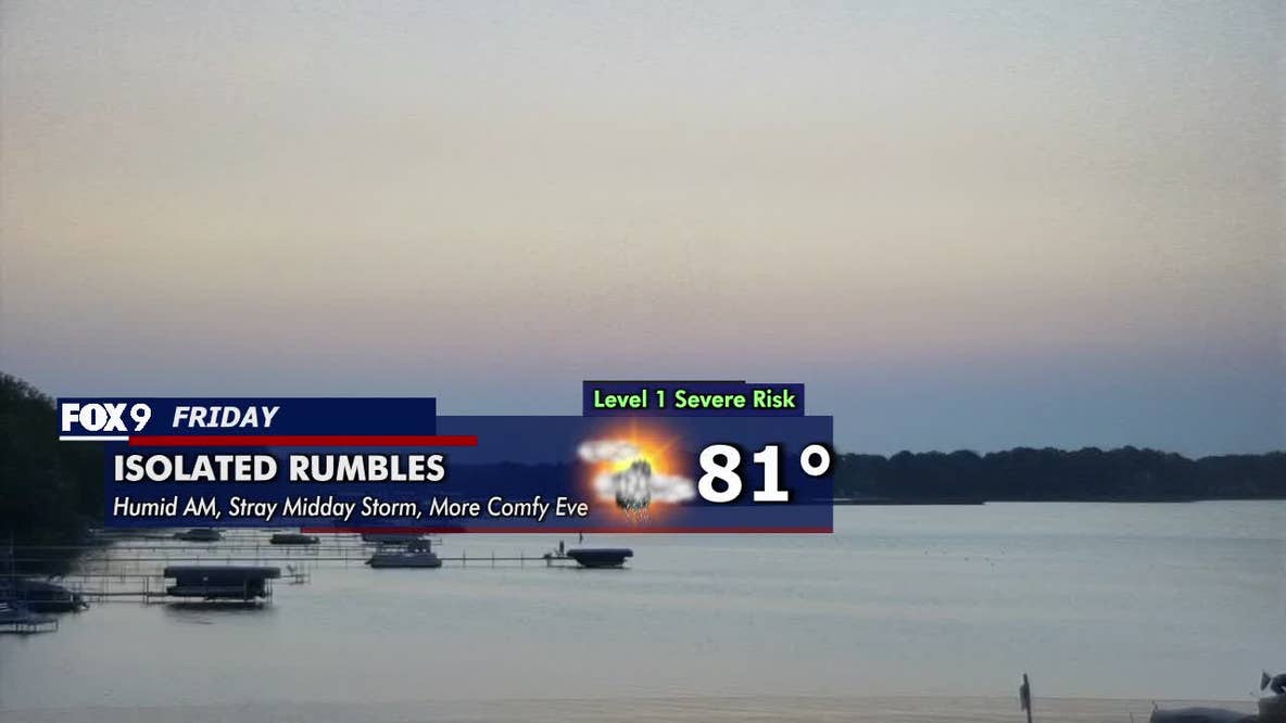Minnesota weather: Warm and more humid with isolated rumbles Friday