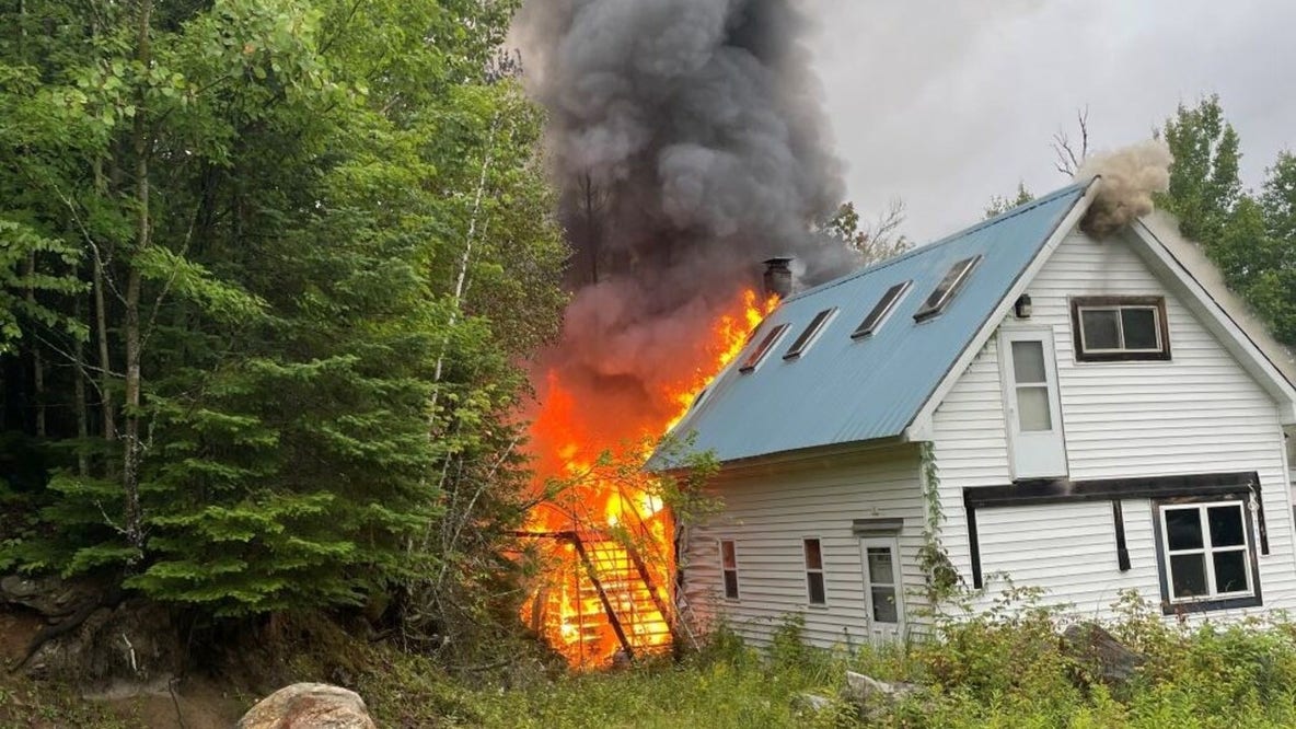 Lightning strike sparks cabin fire in St. Louis County