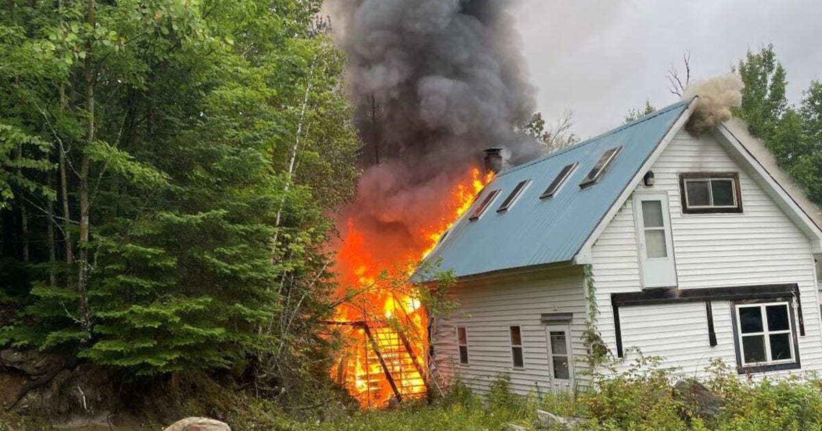 Lightning strike sparks cabin fire in St. Louis County