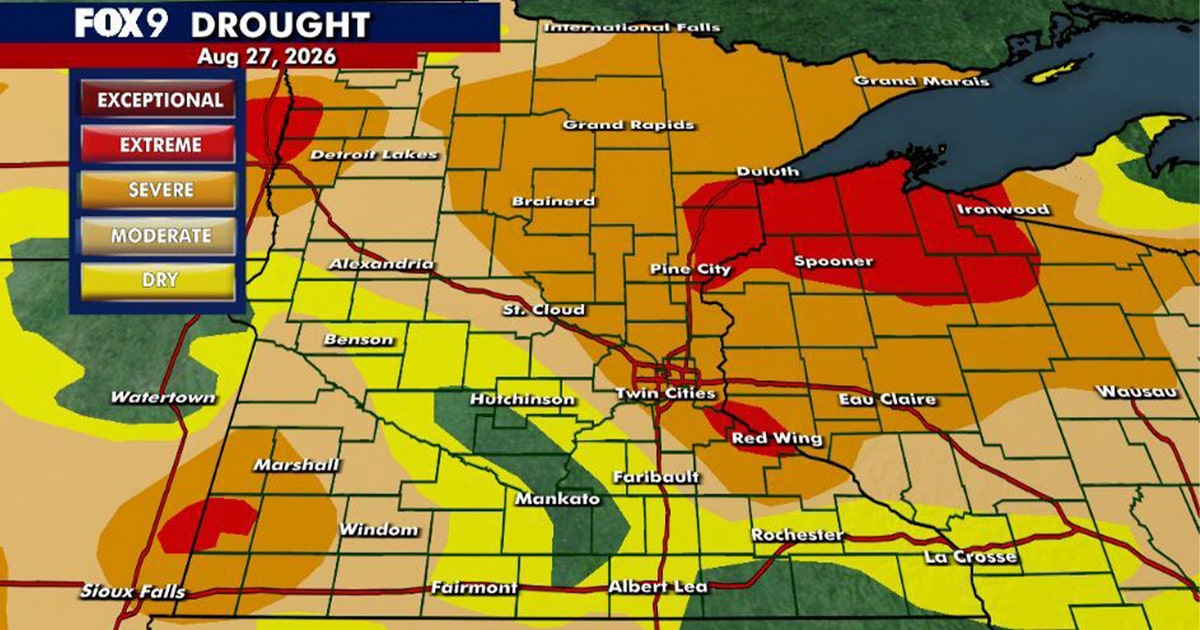 Nearly all of Minnesota in some form of drought, extreme drought zone expands