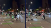 Minneapolis scooter takeover: Scooters and bikes ride onto I-35W, around downtown