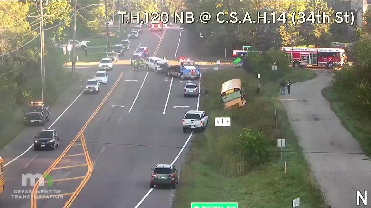 School bus driver hurt in T-bone crash in Oakdale