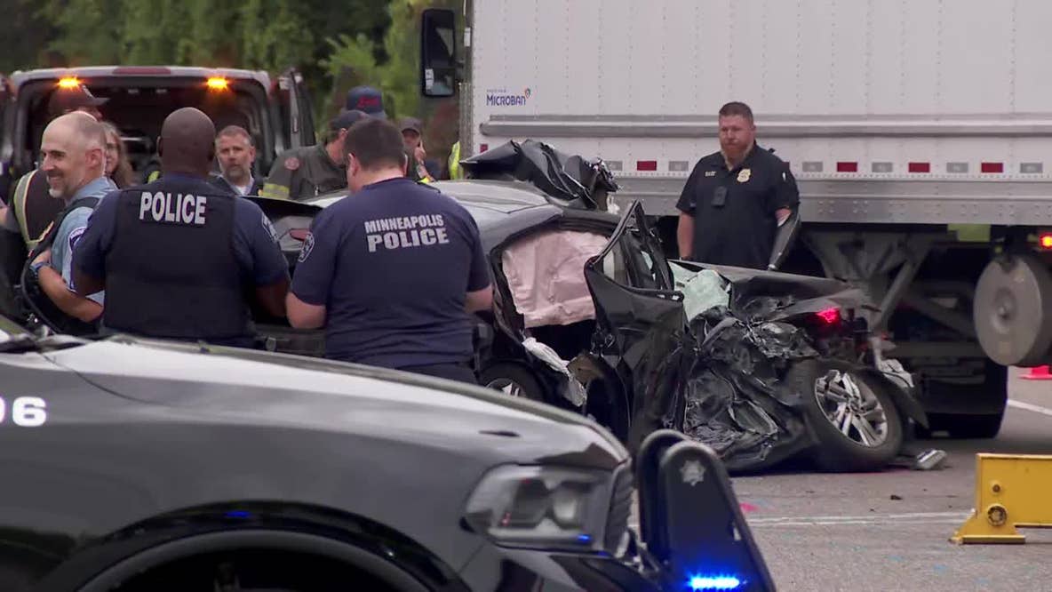 Minneapolis crash: 3 dead, 4 hospitalized after car hits semi