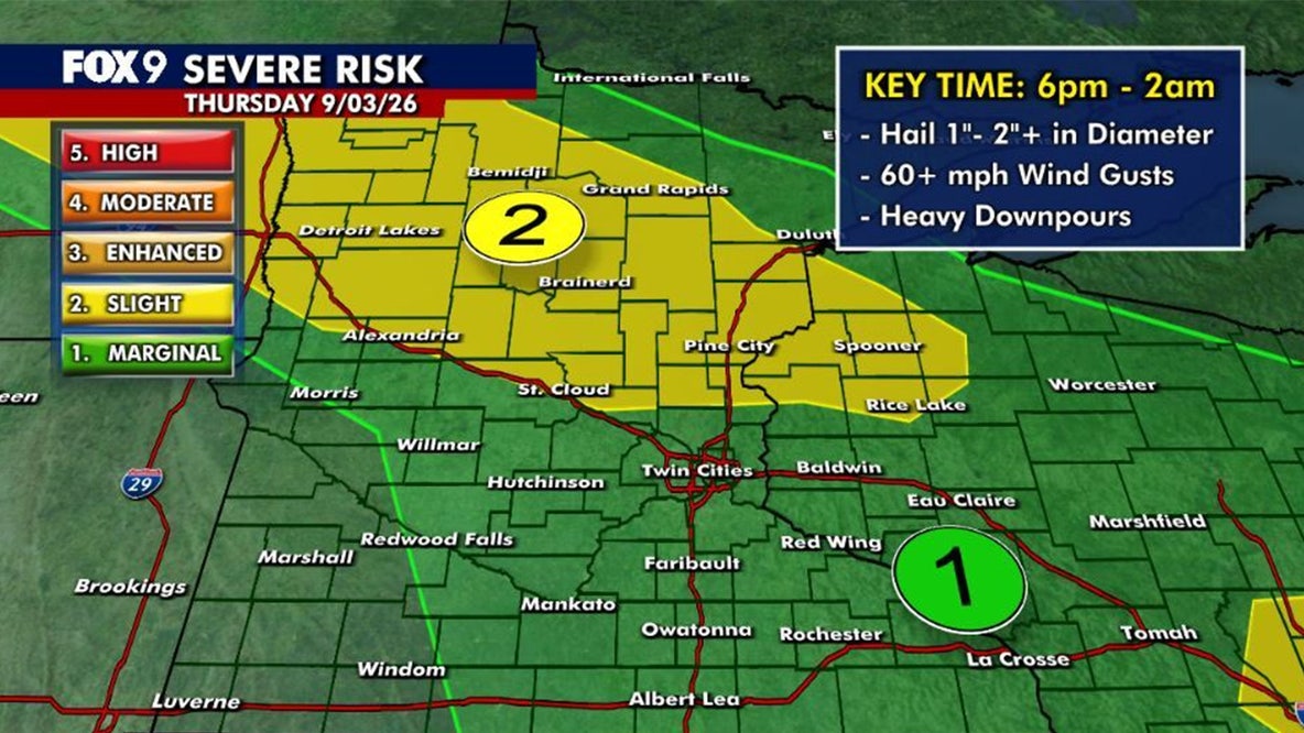 Minnesota weather: Steamy Thursday with isolated storm chances