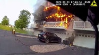 Eau Claire police officer evacuates town house during fire: Video