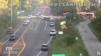 School bus driver taken to hospital after T-bone crash in Oakdale