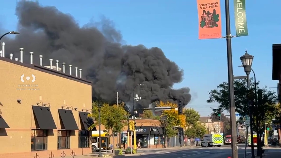 Minneapolis fire crews battle 3-alarm blaze at building