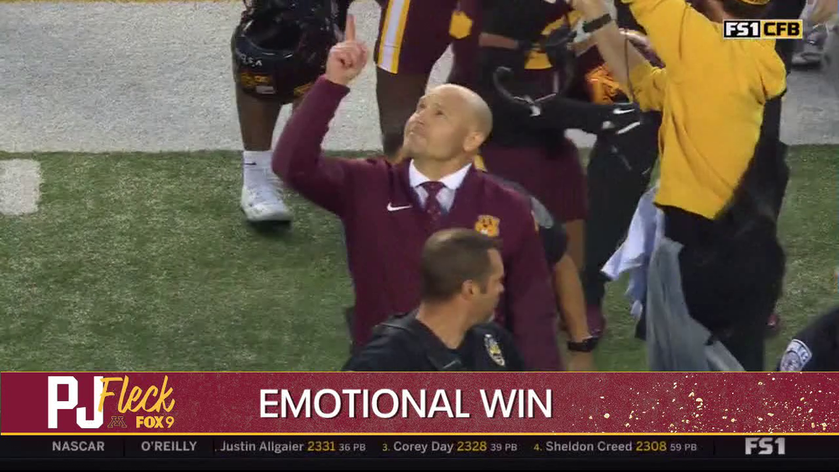P.J. Fleck dedicates Iowa win to UMD football player who died at practice