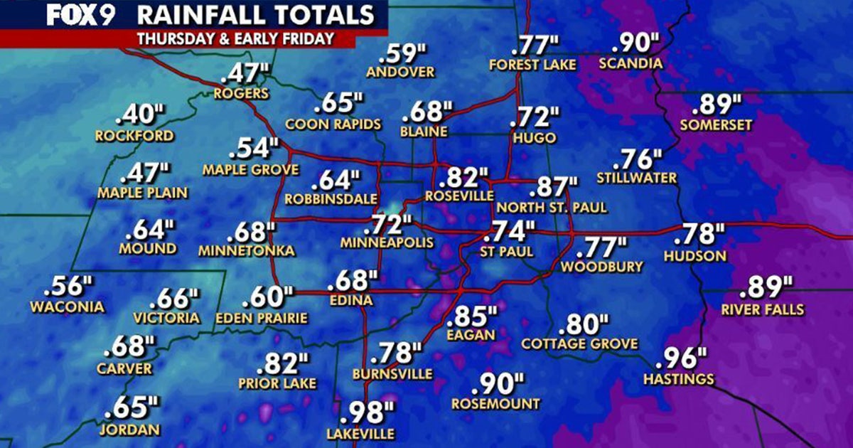 Rainfall totals: How much rain did the Twin Cities get on Thursday?